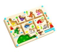 OAJABBGE Fine Motor Skills Magnetic Mazes Game Wood Number Learning Toy Tracing Numbers Mazes Counting Board for Children Educational Wood Maze Toy for Children