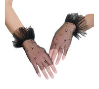 OAJABBGE Guanti Da Perforazione Con Per Accessori Sposa Pizzo Trasparente Per Eventi A Tema Guanti