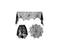 OAJABBGE Halloween Decorations Tablecloth And Lamp Cover Set for Dining Table Mantels Bedside Light Holiday Party Centerpieces Party Table Accessories