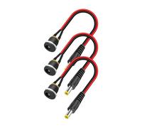 OAJABBGE Installazione Semplice Spine Maschio DC5525 Cavo Adattatore Filettato per Montaggio A Pannello Femmina per Progetti Elettronica Filo Presa Femmina Filettato da 20 Cm