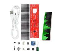 OAJABBGE Kit Assemblaggio Elettronico Orologio A Matrici Punti Multifunzionali con Effetti Luce A Spettro Reattivo alla Musica Kit Saldatura Elettronica Amichevole