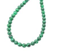 OAJABBGE Malachite Round Beads String Jewelry Making Supplies Natural Stone Craft for Earrings Bracelets Making Round Malachite for Crafts