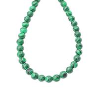 OAJABBGE Malachite Round Beads String Jewelry Making Supplies Natural Stone Craft for Earrings Bracelets Making Round Malachite for Crafts