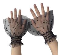 OAJABBGE Maniche Da Sposa In Pizzo Comode Coperture Elastiche Per Le Braccia Maniche Decorative La Guanti Da Feste A Tema Occasioni Formali Con Pizzo