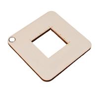 OAJABBGE Wood Knitting Needle Gauge And Ruler Knitters Square Measuring Tool Crochet Accessories Needle Knitters Wood