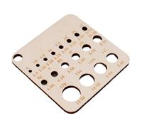 OAJABBGE Wood Knitting Needle Gauge And Ruler Knitters Square Measuring Tool Crochet Accessories Needle Knitters Wood