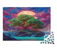 Oak AlberiShine on A Small Island|Sole splendente| Puzzle Divertenti Per Tutta La Famiglia 1000pcs (75x50cm) Adulti