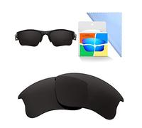 Oak&ban Lenti di ricambio polarizzate a specchio per occhiali da sole Oakley Flak Jacket XLJ, Nero , 55MM