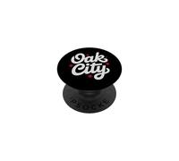 Oak City Raleigh NC Retro Groovy North Carolina Vintage PopSockets PopGrip Adesivo