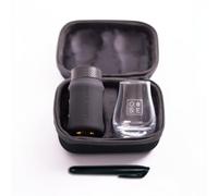 Oak & Ember Mini Glask Traveller - Set da viaggio per whisky e liquore con mini bicchiere per il naso, fiaschetta da 100 ml e custodia impermeabile per il trasporto, kit di degustazione e regalo per