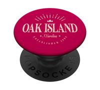 Oak Island Carolina del Nord Moderna - Oak Island NC PopSockets PopGrip Adesivo