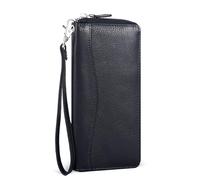 Oak Leathers Portafoglio in pelle da donna, con tecnologia RFID, con 8 scomparti per carte di credito, portamonete, regalo per donne e signore, Marina Militare, S, Moderno
