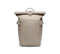 OAK25 Zaino Rolltop Riflettente da Donna & Uomo Beige - LumoSense Rolltop Lite - Zaino Roll Top per il Lavoro e la Bicicletta - Scomparto per Laptop fino a 16 Pollici - Daypack 19L Riflettente