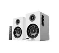 Oakcastle BK100 Casse Attive Amplificate Coppia | 60W 2.0 Casse PC Bluetooth 5.4 | Altoparlanti TV HDMI ARC | Altoparlante per Giradischi | Altoparlanti Stereo Hifi con Telecomando Incluso (Bianco)