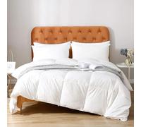 Oaken-Cat Piumone con Piume Matrimoniali Tutto l'anno, Bianca Trapunta Coperta Invernale 100% Cotone Oeko-Tex e RDS, Traspirante e Facile 220 × 240cm