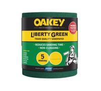 Oakey Libertà Verde Levigatura Rotolo 115mm X 5m Extra Grezzo 40G OAK30395
