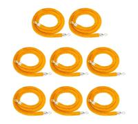 OAKJncjL Corda per Transenne, 8 Pack Yellow Velvet Stanchion Rope - 6 Ft Crowd Control Barrier Ropes with Stainless Steel Hooks for