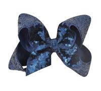 OAKJncjL Fermagli per Capelli per Bambine, 4 Fiocchi for Capelli in Nastro di Grosgrain con Paillettes Lucide da 6 Pollici Clip for forcine Boutique(Color1)