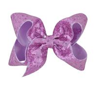 OAKJncjL Fermagli per Capelli per Bambine, 4 Fiocchi for Capelli in Nastro di Grosgrain con Paillettes Lucide da 6 Pollici Clip for forcine Boutique(Color12)