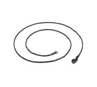 OAKKY 1.2MM Trendy Classico Hip Hop Rock Slim Elegante Impilabile Catena a Maglie di Serpente Attorcigliato Clavicola Collana Unisex in Acciaio Inossidabile Nero 19.6"