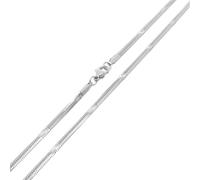 OAKKY 2.2MM Delicatezza Delicata Hip Hop Gioielli Sottile Impilabile Speciale Croce Fiore Modello Piatto Serpente Catena Collana Unisex in Acciaio Inox Argento 7.09"