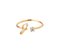 OAKKY Anello Donna Personalizzato Lettera con Accento Zirconi Acciaio Inossidabile Banda Aperta Design Asimmetrico Argento G
