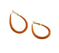 OAKKY Arancione Brillante Cerchi Orecchini Audace Statement Per Donne Retro Audaci Gioielli Colorati Per Festa Vacanza Ton Oro Chiusura A Molla