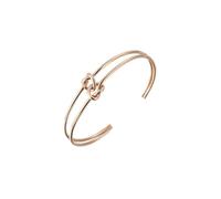 OAKKY Bracciale Nodo d'Amore Minimalista per Donna Acciaio Inossidabile Linee Geometriche Aperto Sottile Abbigliamento Lavoro Bracciale Oro Rosa 2