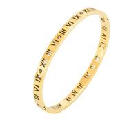 OAKKY Bracciale Numero Romano Inciso Classico Per Donne Oro