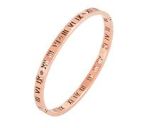 OAKKY Bracciale Numero Romano Inciso Classico Per Donne Oro Rosa