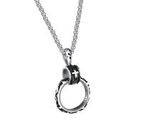 OAKKY Collana Croce Ossidata Robusta per Uomo Argento senza Catena