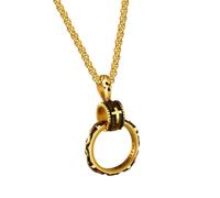 OAKKY Collana Croce Ossidata Robusta per Uomo Oro senza Catena