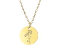OAKKY Collana Fiore di Nascita 12 Mesi per Donne Agosto