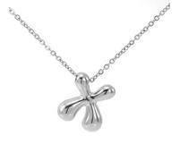 OAKKY Collana Lettera a Bolle da A a Z per Donne Spessa Argento Ciondolo Iniziale Pallone Collane Carino Trendy Gioiello Alfabeto Charm Lettere X