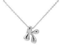 OAKKY Collana Lettera a Bolle da A a Z per Donne Spessa Argento Ciondolo Iniziale Pallone Collane Carino Trendy Gioiello Alfabeto Charm Lettere K