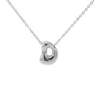 OAKKY Collana Lettera a Bolle da A a Z per Donne Spessa Argento Ciondolo Iniziale Pallone Collane Carino Trendy Gioiello Alfabeto Charm Lettere D