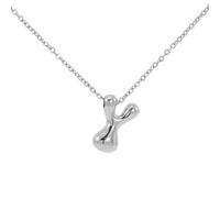 OAKKY Collana Lettera a Bolle da A a Z per Donne Spessa Argento Ciondolo Iniziale Pallone Collane Carino Trendy Gioiello Alfabeto Charm Lettere Y