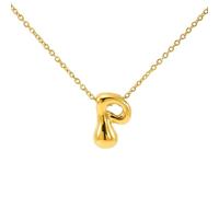 OAKKY Collana Lettera a Bolle da A a Z per Donne Spessa Oro Ciondolo Iniziale Pallone Collane Carino Trendy Gioiello Alfabeto Charm Lettere P