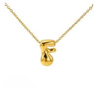 OAKKY Collana Lettera a Bolle da A a Z per Donne Spessa Oro Ciondolo Iniziale Pallone Collane Carino Trendy Gioiello Alfabeto Charm Lettere F