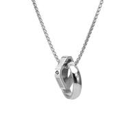 OAKKY Collana Promessa d'Amore Intrecciata Unisex Argento senza Catena