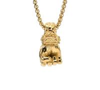 OAKKY Dominante Punk Cool Pugno Chiuso Scheletro Mano Boxe Potenza Fitness Amuleto Pendente Collana Uomo in Acciaio Inox Oro con Catena
