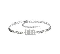 OAKKY Fascino Gotico Bracciale In Numero Angelico Per Donne Argento 888