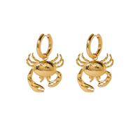 OAKKY Personalità Delicato Carino Naturale Mare Oceano Charm Animale Piccoli Granchi Huggie Cerchietto Pendente Orecchini Donna Acciaio Inossidabile