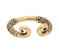 OAKKY Retro Il Viaggio Verso l'Ovest Sole Wukong Serraggio Incantesimo Serraggio Hoop-Incanto Aperto Anello Uomo in Acciaio Inox Oro Taglia 14