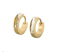 OAKKY Unico Semplice Hip Hop Sottile Cool Colorato Cristallo Piccolo Huggie Cerchio a Forma di C Coppia Orecchino Unisex in Acciaio Inox Orecchio Perno Gancio Clip Bianco Oro