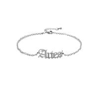 OAKKY Unisex in Acciaio Inox Delicato Elegante 12 Costellazioni Segno Zodiacale Amuleto Braccialetto Fortunato in Inglese Lettera Catena Regolabile Argento Ariete