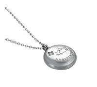 OAKKY Unisex in Acciaio Inox Hip Hop 12 Costellazioni Zodiacale Segno Zodiacale con Ciondolo di Cristallo Rotondo Astrologia Oroscopo Collana Argento Sagittario