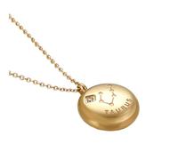 OAKKY Unisex in Acciaio Inox Hip Hop 12 Costellazioni Zodiacale Segno Zodiacale con Ciondolo di Cristallo Rotondo Astrologia Oroscopo Collana Oro Toro
