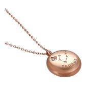 OAKKY Unisex in Acciaio Inox Hip Hop 12 Costellazioni Zodiacale Segno Zodiacale con Ciondolo di Cristallo Rotondo Astrologia Oroscopo Collana Oro Rosa Toro