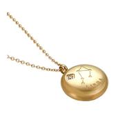 OAKKY Unisex in Acciaio Inox Hip Hop 12 Costellazioni Zodiacale Segno Zodiacale con Ciondolo di Cristallo Rotondo Astrologia Oroscopo Collana Oro Bilancia